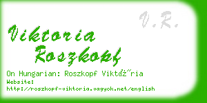 viktoria roszkopf business card